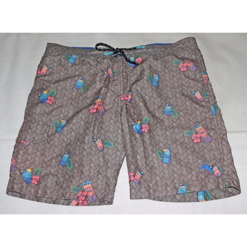 Tommy Bahama Mens All Over Print Board Shorts Swim Trunks Surf Shorts Size Large